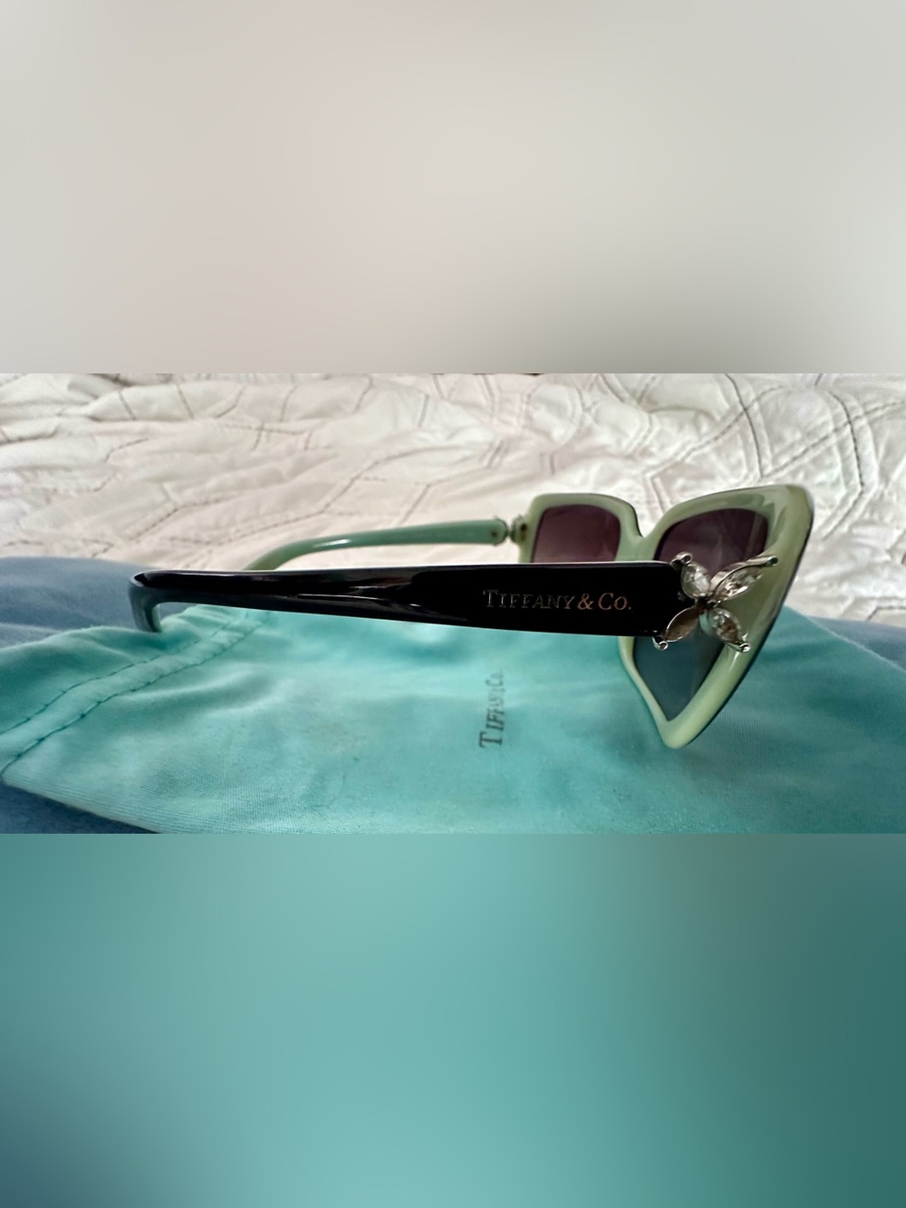 Tiffany & Co. Women's Sunglasses Black on tiffany blue/grey Tf4047b model - Picture 7 of 10